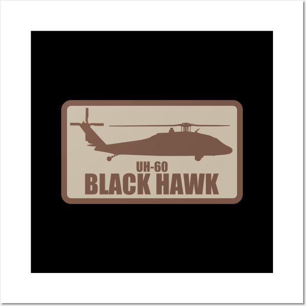 UH-60 Black Hawk Patch (desert subdued) Wall Art by TCP